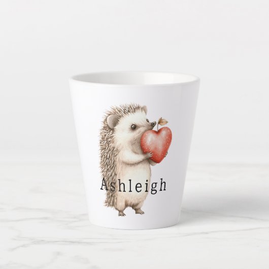 Schattig Egeltje Hart Dier   Latte Mok (Voorkant)