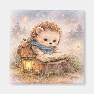 Schattig Egeltje Leest Koelkast Magneet