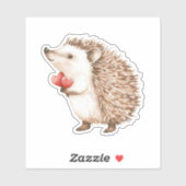 Schattig Egeltje met Hartjes Sticker (Vel)