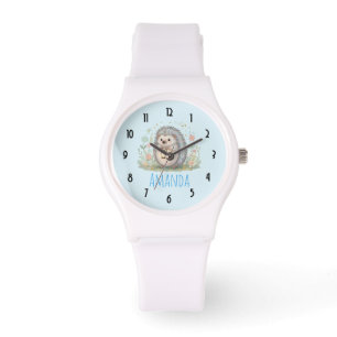 Schattig egeltje met lantaarn horloge