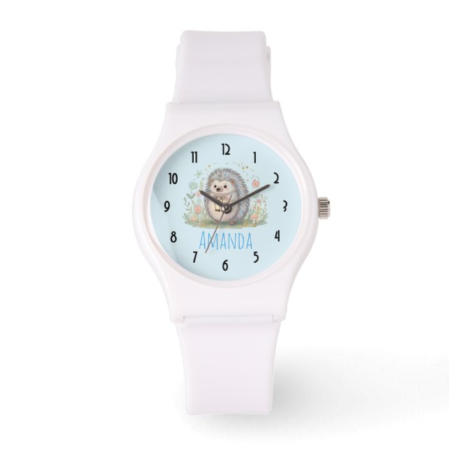 Schattig egeltje met lantaarn horloge (Voorkant)