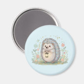 Schattig egeltje met lantaarn magneet (Voorkant / Achterkant)