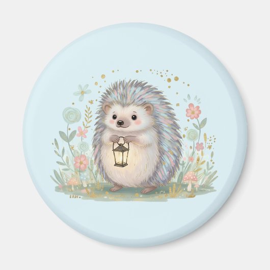 Schattig egeltje met lantaarn magneet (Voorkant)