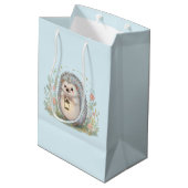 Schattig egeltje met lantaarn medium cadeauzakje (Achterkant Gekanteld)