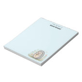 Schattig egeltje met lantaarn notitieblok (Linkerzijde)