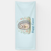 Schattig egeltje met lantaarn Pasen Spandoek (Verticaal)