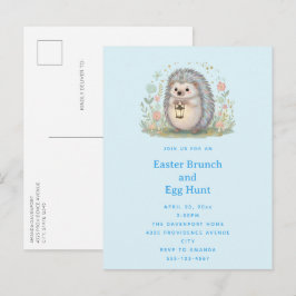 Schattig egeltje met lantaarn Pasen Uitnodiging Briefkaart