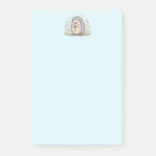 Schattig egeltje met lantaarn post-it® notes (Voorkant)