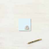 Schattig egeltje met lantaarn post-it® notes (Op bureau)
