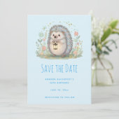 Schattig egeltje met lantaarn Save The Date (Staand voorkant)