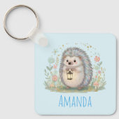 Schattig egeltje met lantaarn sleutelhanger (Voorkant)