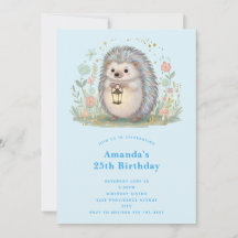 Schattig egeltje met lantaarn verjaardag