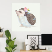Schattig egeltje poster (Thuiskantoor)