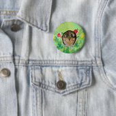 Schattig Egeltje Ronde Button 5,7 Cm (In situ)