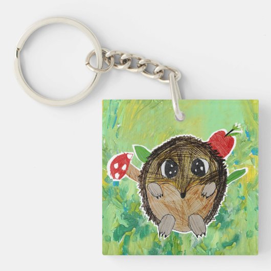Schattig Egeltje Sleutelhanger (Voorkant)