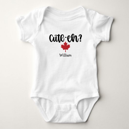 Schattig-eh Canadese Grappig Romper (Voorkant)