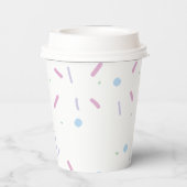 Schattig ei dinosaurus constructie vrachtwagen ver papieren bekers (Achterkant)