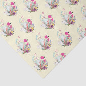 Schattig Ei, Flamingo & Bunny, Waterverf Patroon Tissuepapier (Detail)