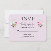 Schattig Ei in een Mand met Flamingo en Bunny RSVP (Voorkant)