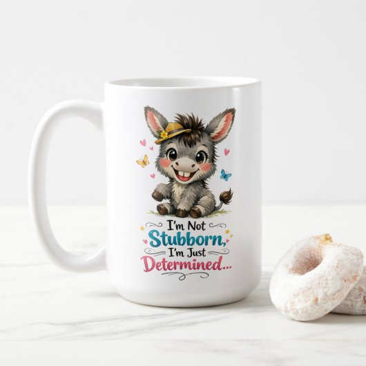 Schattig eigenwijs muildier koffiemok (Met donut)