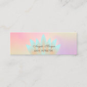 Schattig Elegant Chic Lotus Flower Holographic Mini Visitekaartje (Voorkant)