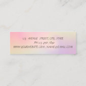 Schattig Elegant Chic Lotus Flower Holographic Mini Visitekaartje (Achterkant)