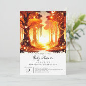 Schattig Elegant Enchanted Forest Baby shower Kaart (Staand voorkant)