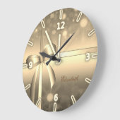 Schattig Elegant Gold Bow - op maat gemaakt Grote Klok (Hoek)