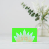Schattig Elegant Lotus Flower Neon Green Visitekaartje (Staand voorkant)