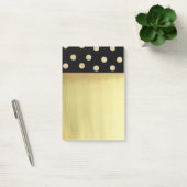 Schattig Elegant Nep Goud Zwarte Stippen Post-it® Notes (Kantoor)