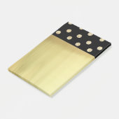 Schattig Elegant Nep Goud Zwarte Stippen Post-it® Notes (Schuin)