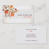 Schattig Elegant Sinaasappel Wildbloemen Bloemen Visitekaartje (Voorkant / Achterkant)