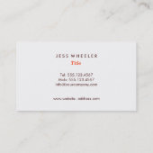 Schattig Elegant Sinaasappel Wildbloemen Bloemen Visitekaartje (Achterkant)