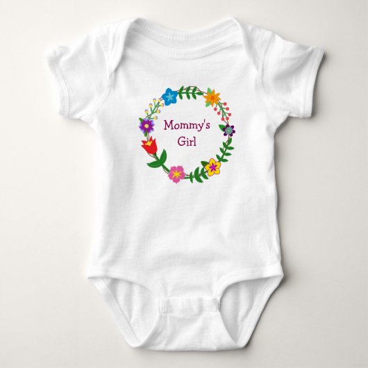 Schattig Elegante Moeder-dochter Liefde Bloemen Romper (Voorkant)