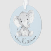 Schattig Elephant Boys eerste kerst Ornament (voorkant)