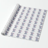 Schattig Elephant Wrappapier Cadeaupapier (Uitgerold)