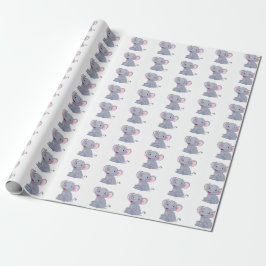 Schattig Elephant Wrappapier Cadeaupapier