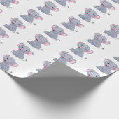 Schattig Elephant Wrappapier Cadeaupapier (Hoek)