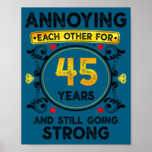 Schattig elkaar irriteren 45 jaar poster