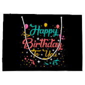 schattig elke persoon Happy Birthday party Groot Cadeauzakje (Achterkant)