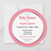 Schattig ellephant roze Baby shower Kaart (Achterkant)