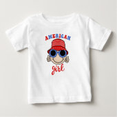 Schattig emmer Pet Amerikaans meisje T-shirt (Voorkant)