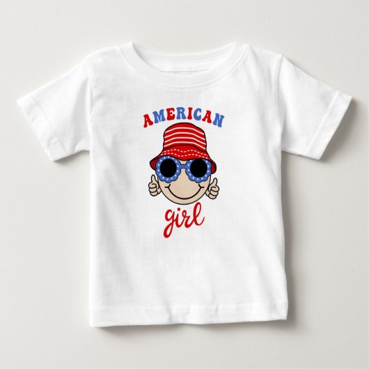 Schattig emmer Pet Amerikaans meisje T-shirt (Voorkant)