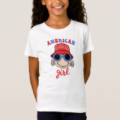 Schattig emmer Pet Amerikaans meisje T-shirt (Voorkant)