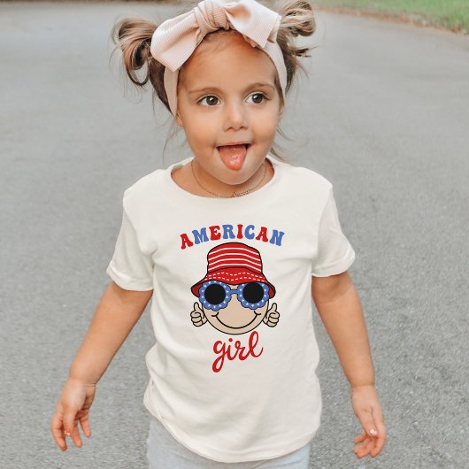 Schattig emmer Pet Amerikaans meisje T-shirt