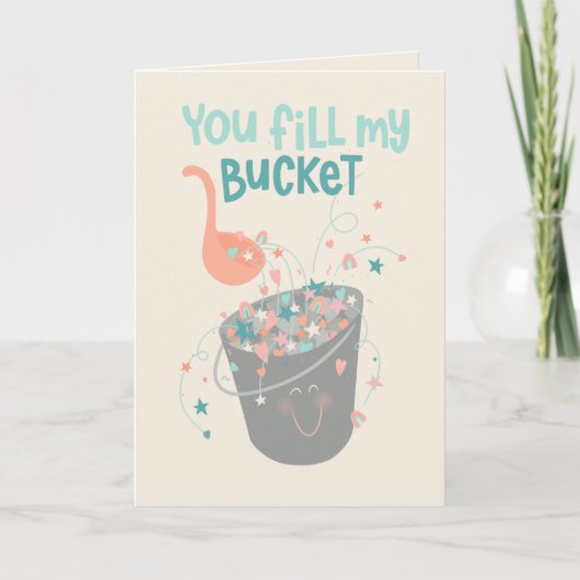 Schattig emmer vuller Valentijnsontwerp Kaart (Voorkant)