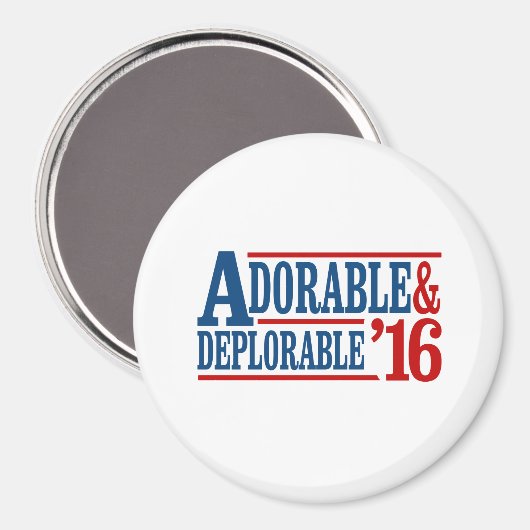 Schattig en betreurenswaardig 2016 - wit — Verkiez Magneet (Voorkant / Achterkant)