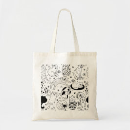 Schattig en Cute Cat Patroon Tote Bag