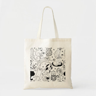 Schattig en Cute Cat Patroon Tote Bag