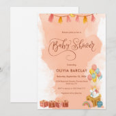 Schattig en eenvoudig Baby shower Kaart (Voorkant / Achterkant)